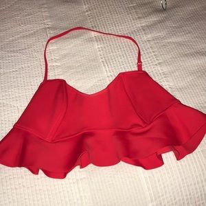 Peplum Frill Swim Top
